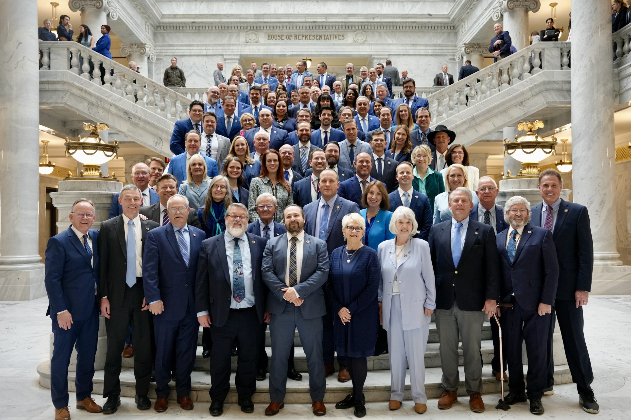 Legislators dressed in blue for Water Day